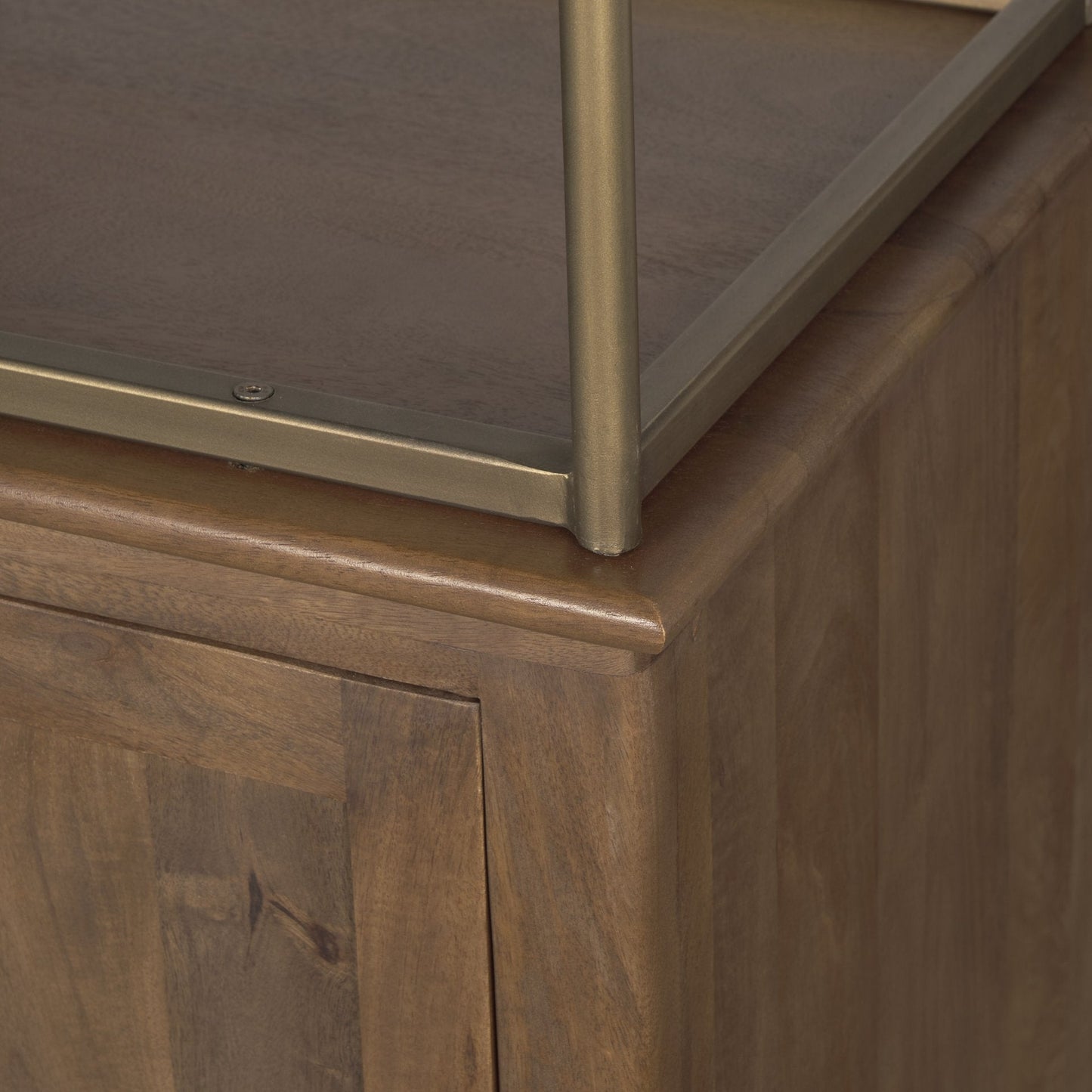 Mercana Braxton Metalic Gold Frame Shelving Unit