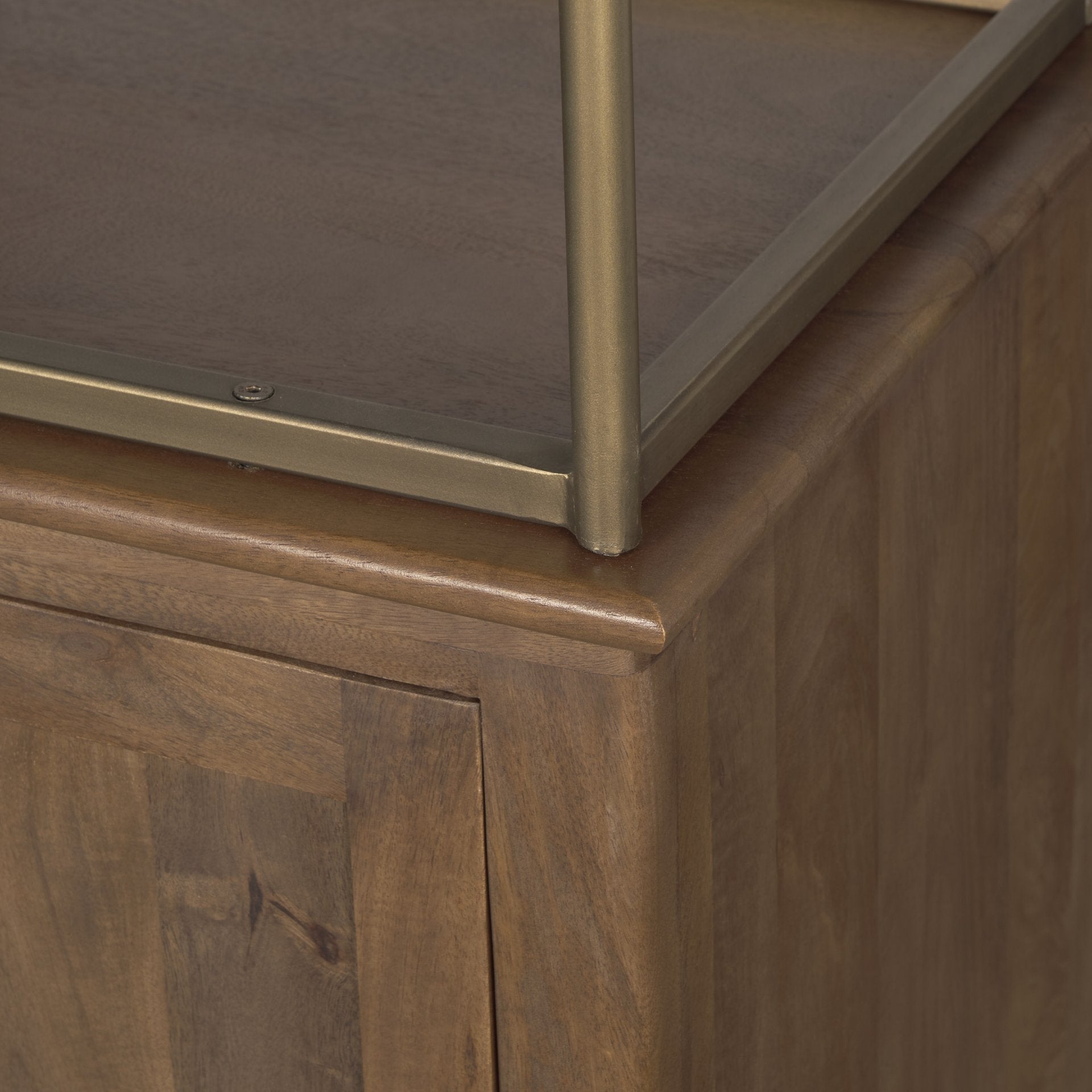 Mercana Braxton Metalic Gold Frame Shelving Unit