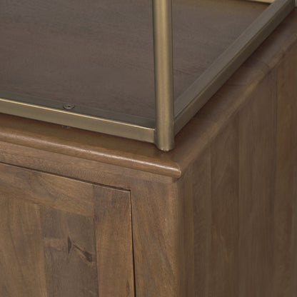 Mercana Braxton Metalic Gold Frame Shelving Unit