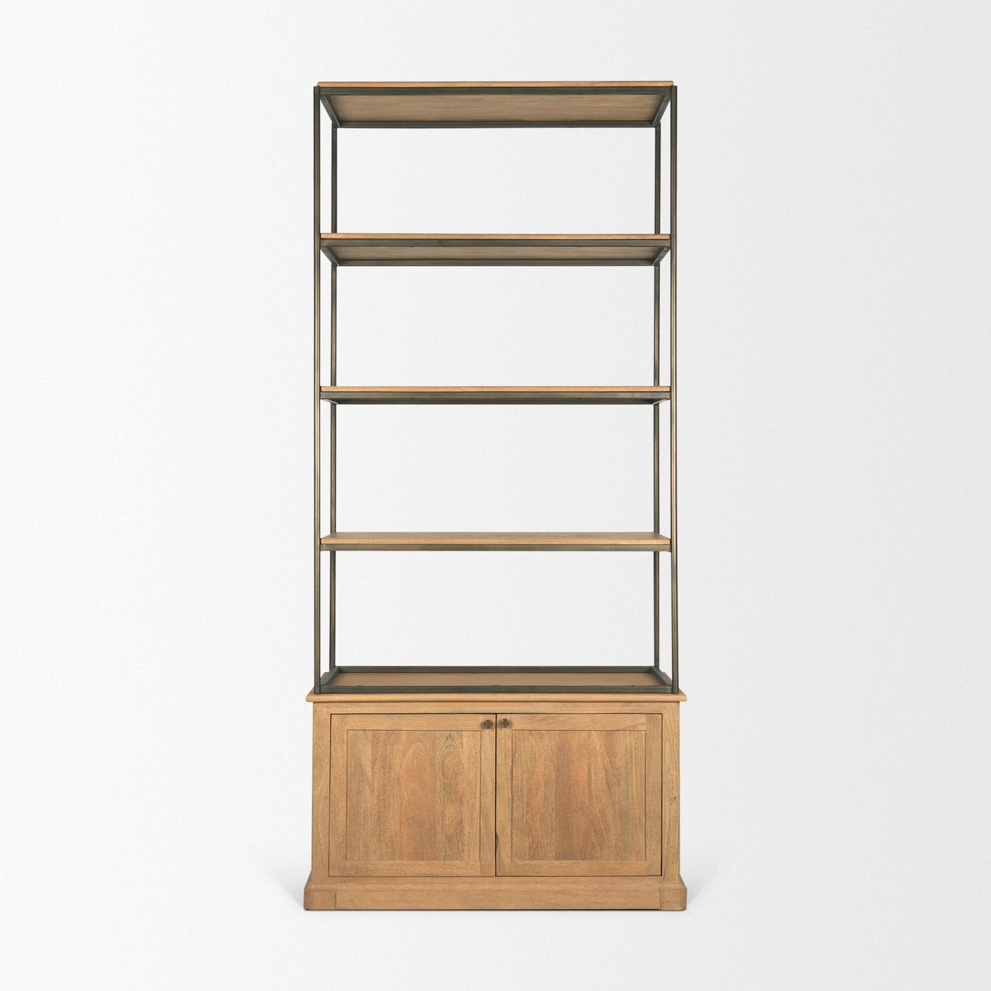 Mercana Braxton Light Brown Wood Shelving Unit