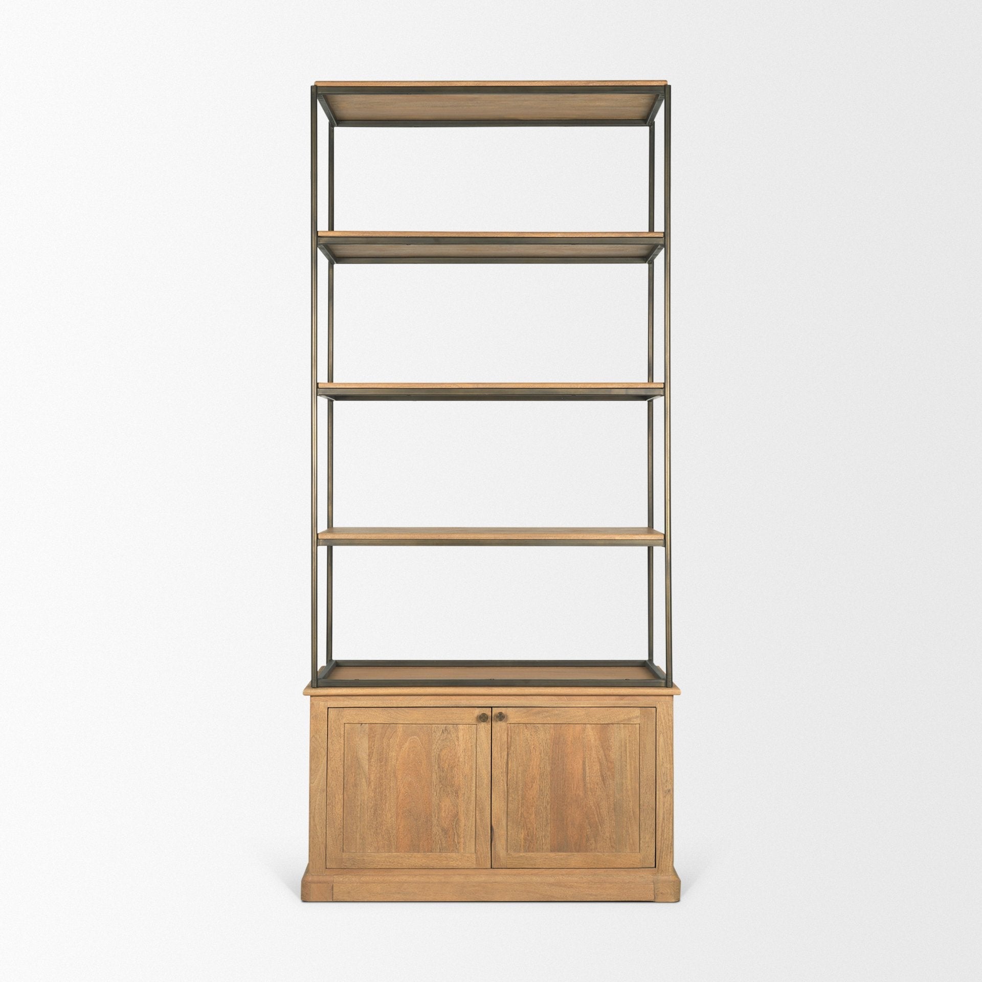 Mercana Braxton Light Brown Wood Shelving Unit