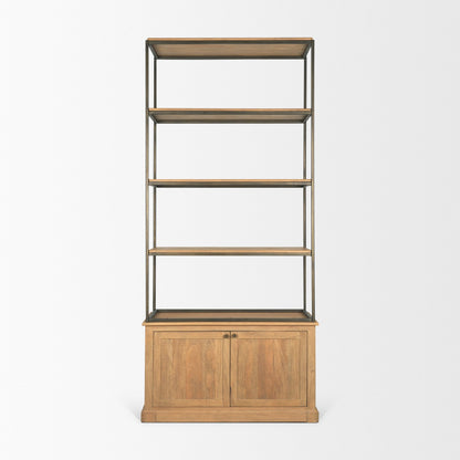 Mercana Braxton Light Brown Wood Shelving Unit