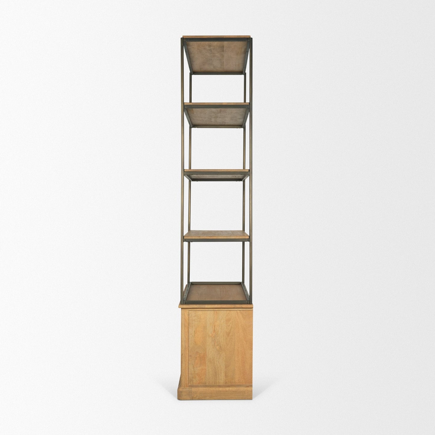 Mercana Braxton Light Brown Wood Shelving Unit