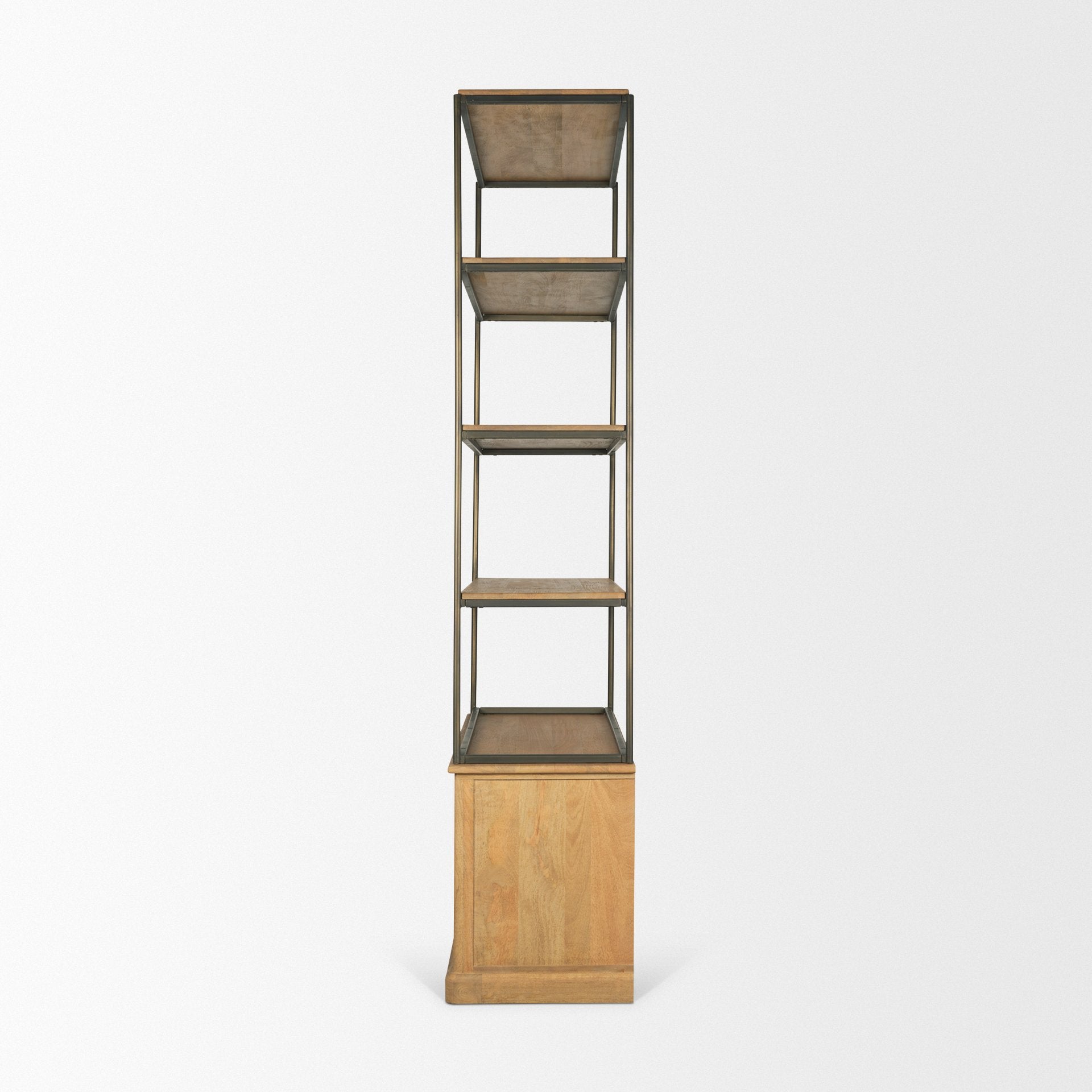 Mercana Braxton Light Brown Wood Shelving Unit