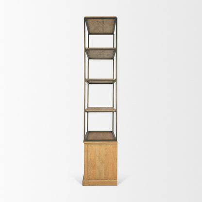 Mercana Braxton Light Brown Wood Shelving Unit
