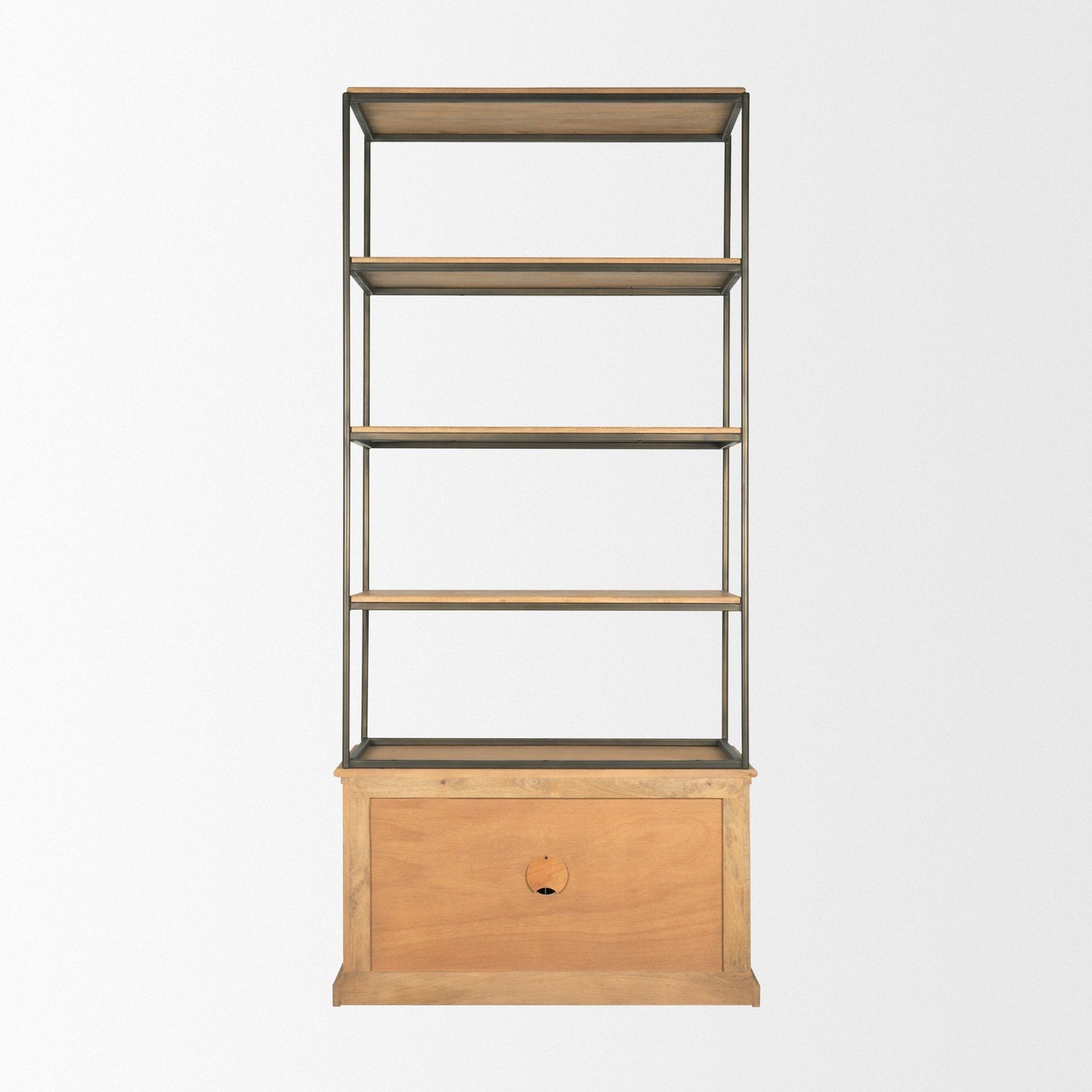 Mercana Braxton Light Brown Wood Shelving Unit