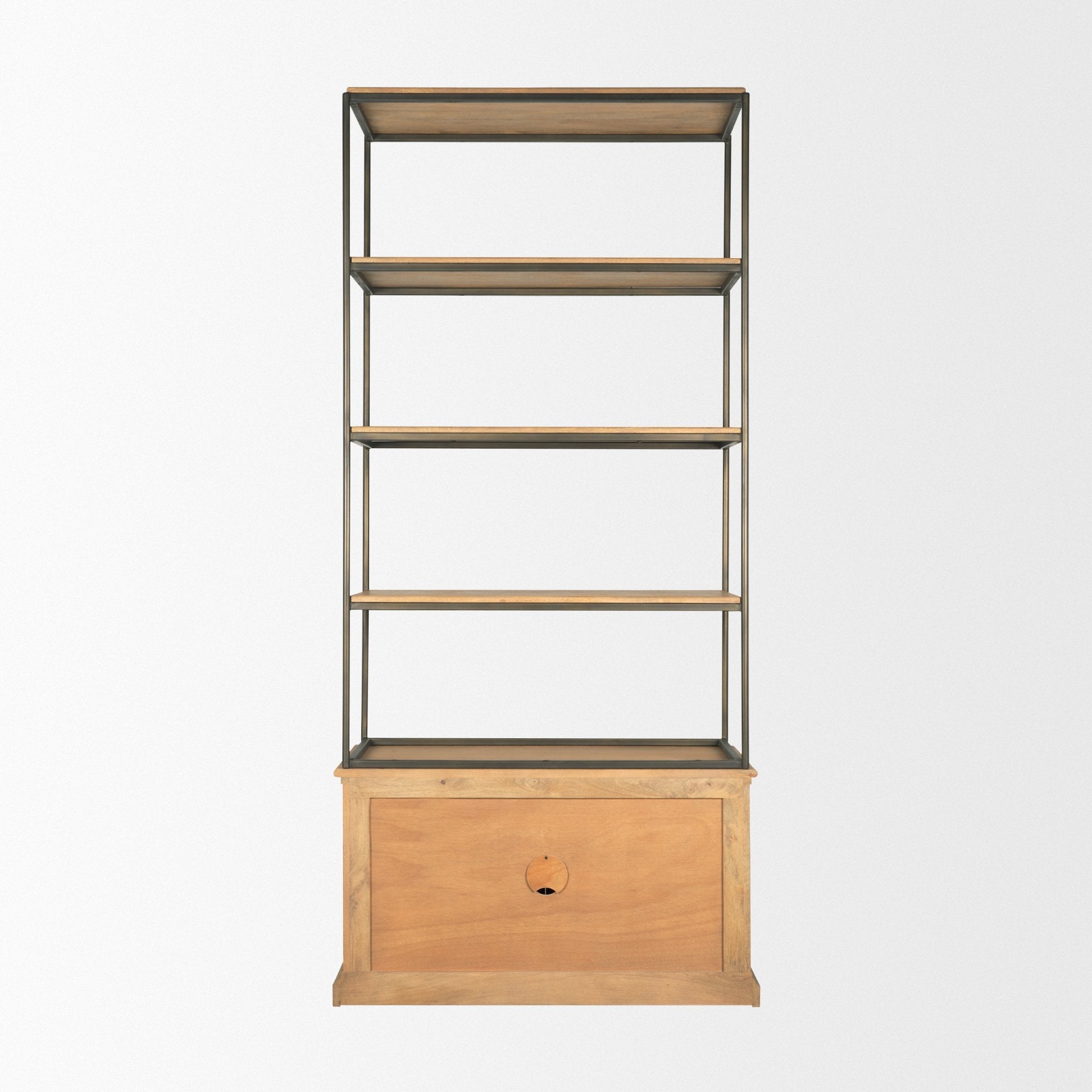 Mercana Braxton Light Brown Wood Shelving Unit