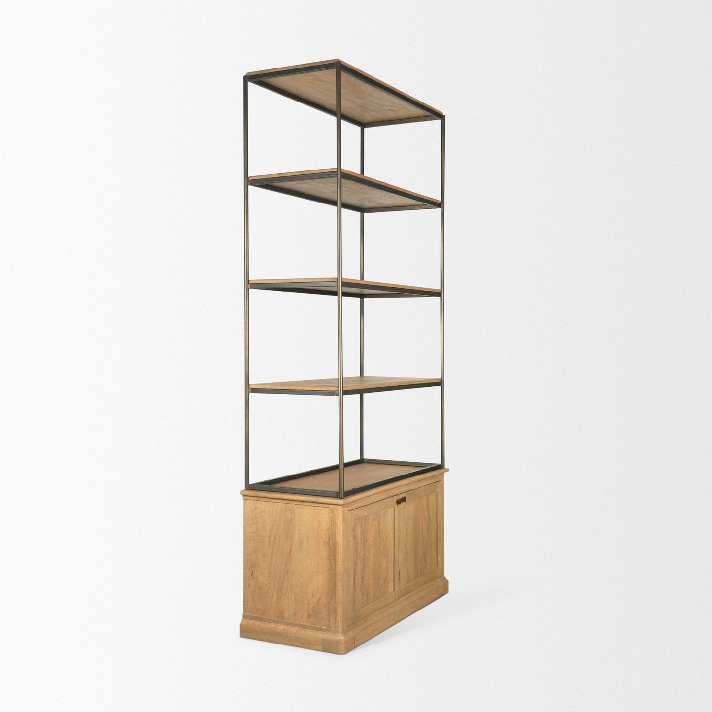 Mercana Braxton Light Brown Wood Shelving Unit