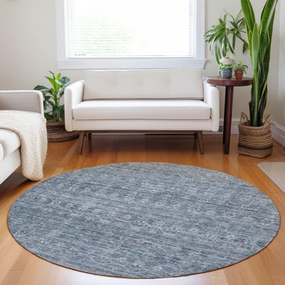 Irion Blue Washable Indoor-Outdoor Rug
