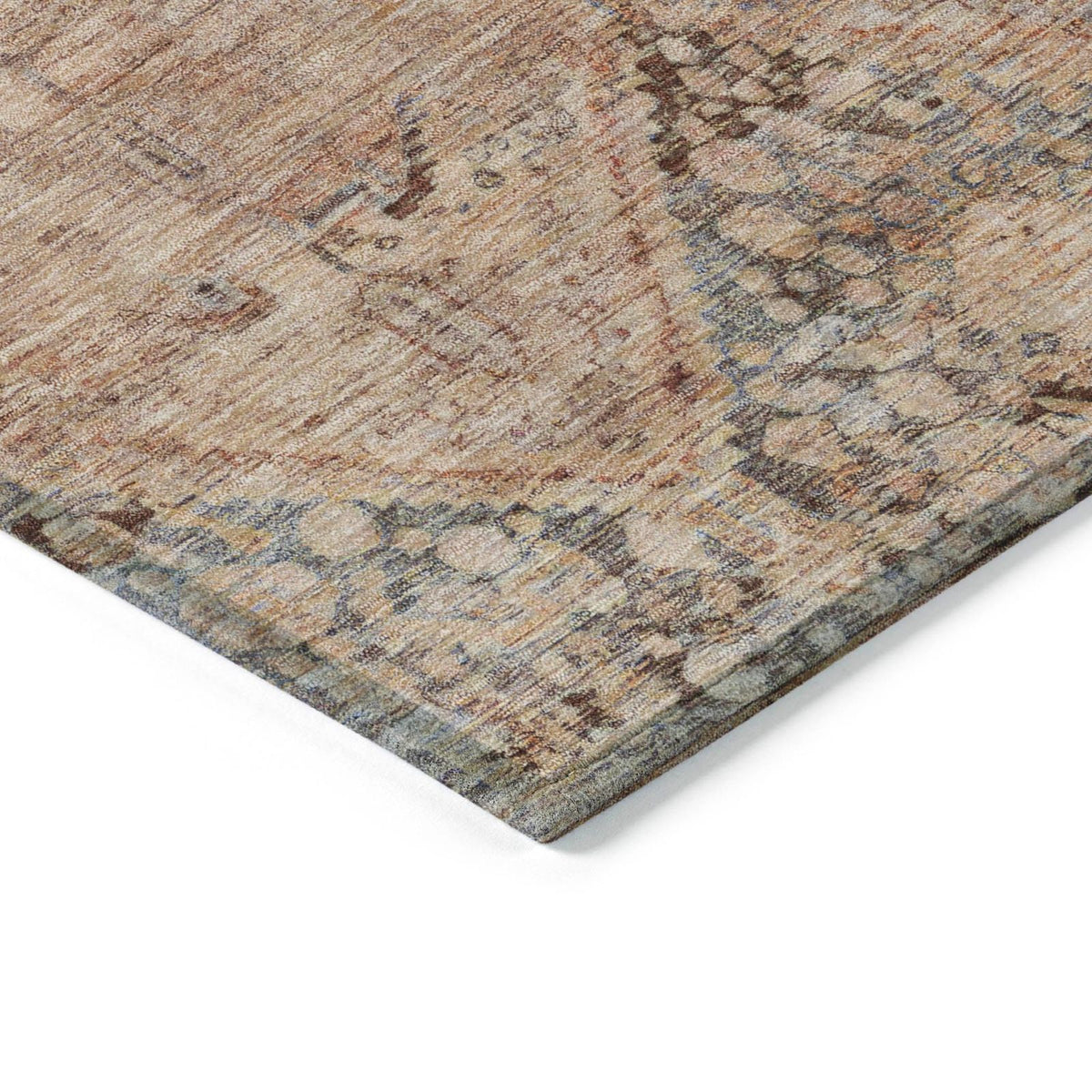 Iriius Orange Washable Indoor-Outdoor Rug
