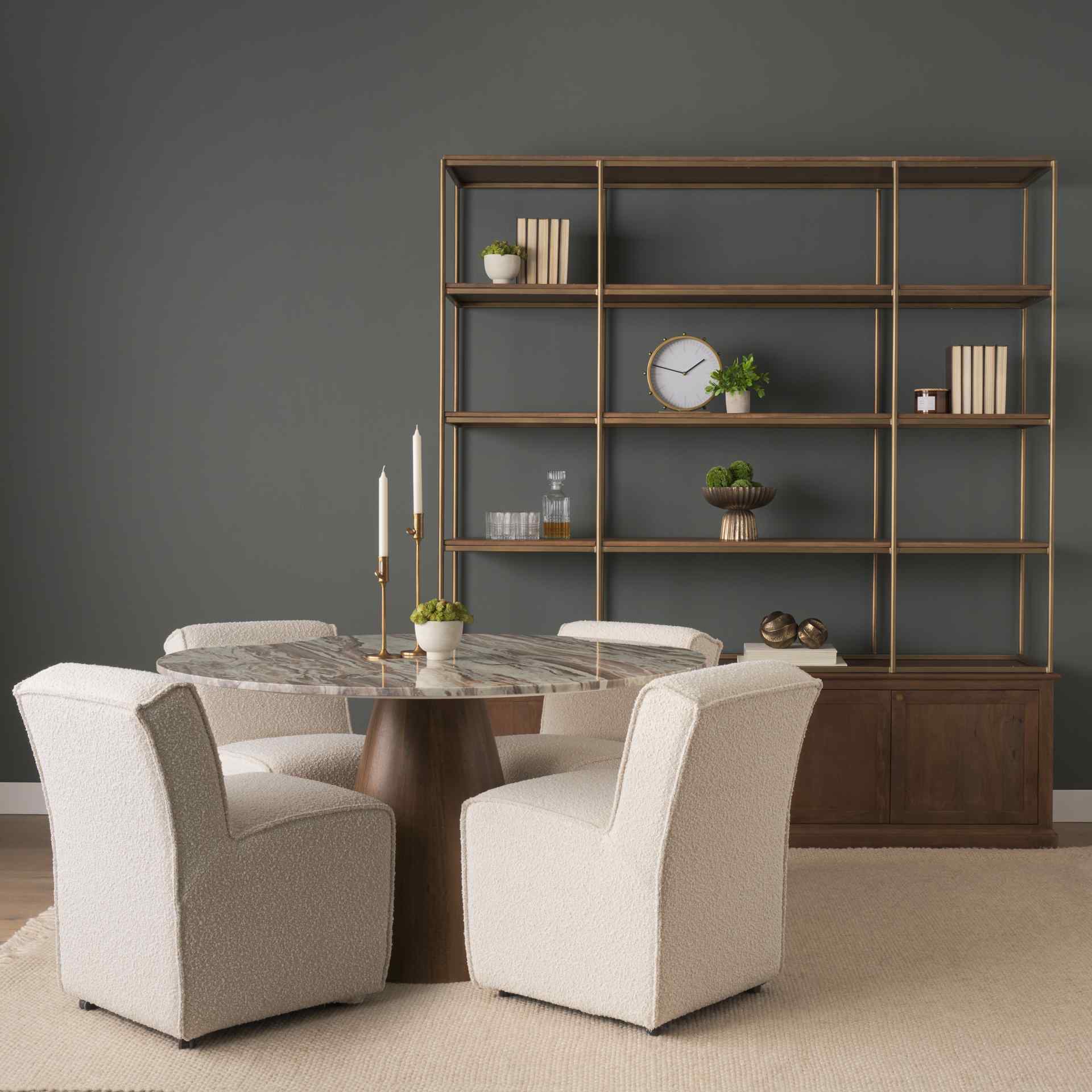 Mercana Braxton Metalic Gold Frame Shelving Unit