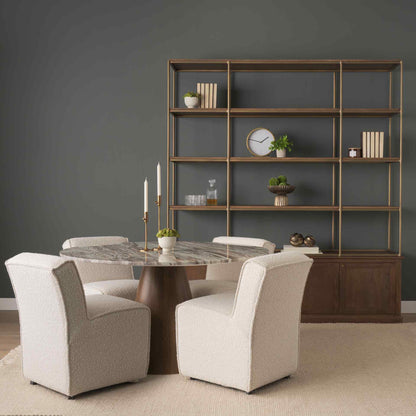 Mercana Braxton Metalic Gold Frame Shelving Unit