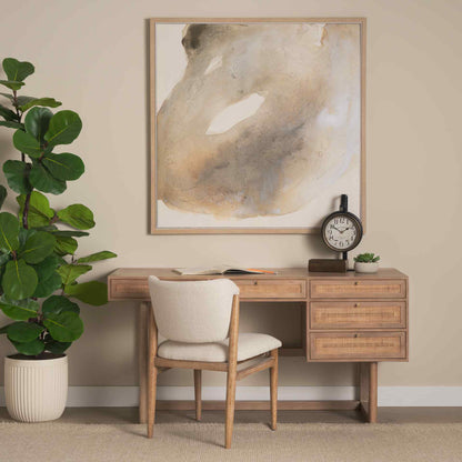 Grier Brown Solid Wooden Office Desk