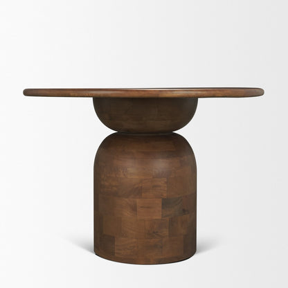 Mercana Atlas 42" Dia Pedestal Base Wooden Dining Table