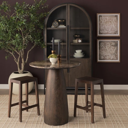 Mercana Allyson Marble Top Round Bistro Table