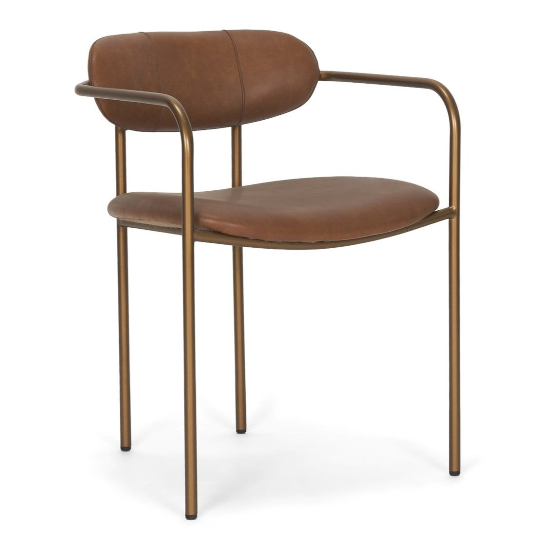 Mercana Parker Antique Leather Seat Dining Chair 2PC