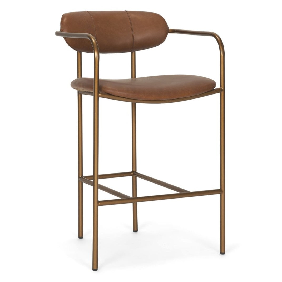 Mercana Parker Leather Seat Counter Stool 2PC