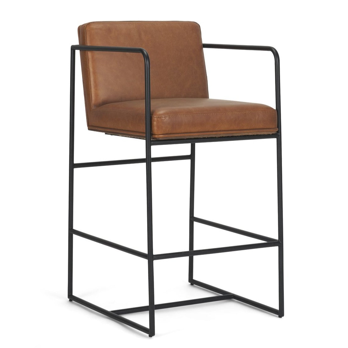 Mercana Stamford Leather Seat Counter Stool 2PC