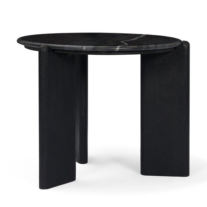 Mercana Rumer Marble Top Round Side Table
