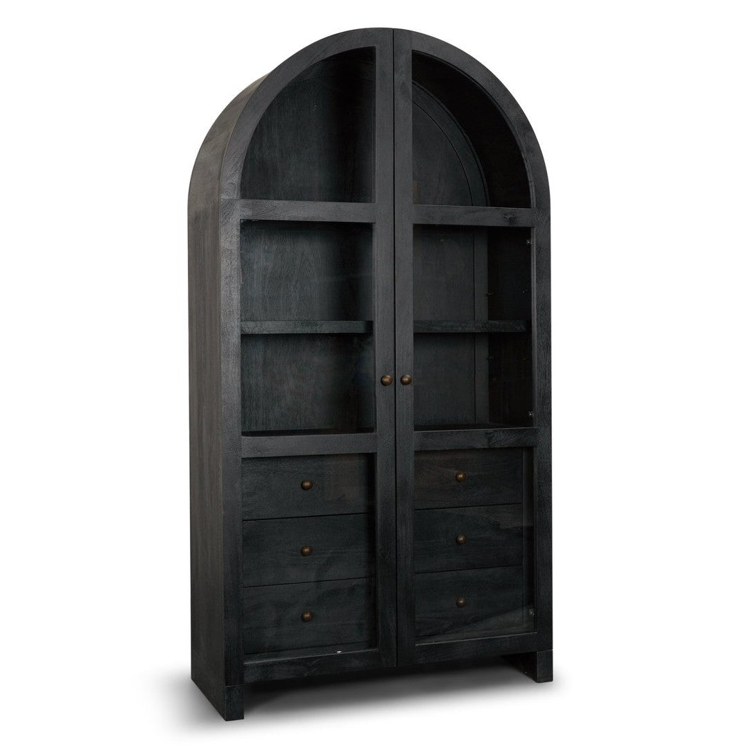 Mercana Suri Glass Doors Arched Bookcase