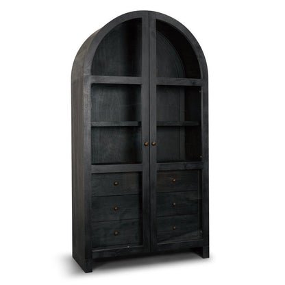 Mercana Suri Glass Doors Arched Bookcase