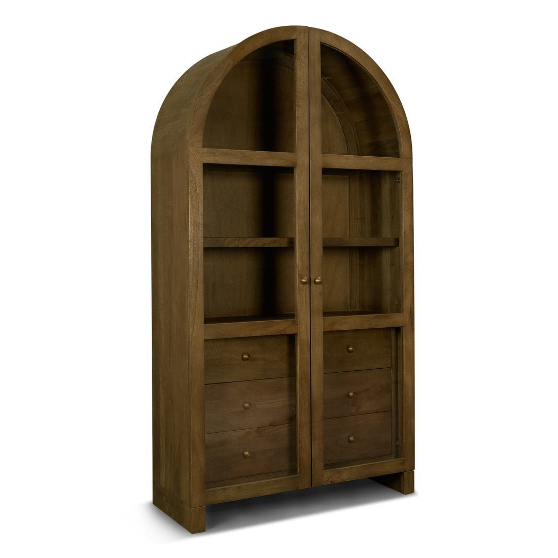 Mercana Suri Glass Doors Arched Bookcase