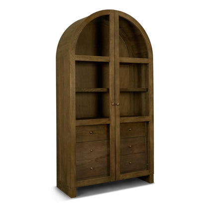 Mercana Suri Glass Doors Arched Bookcase