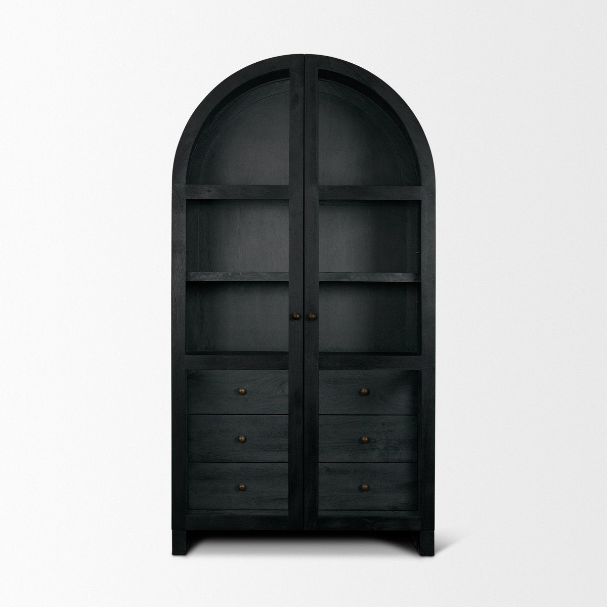 Mercana Suri Glass Doors Arched Bookcase