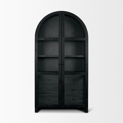 Mercana Suri Glass Doors Arched Bookcase