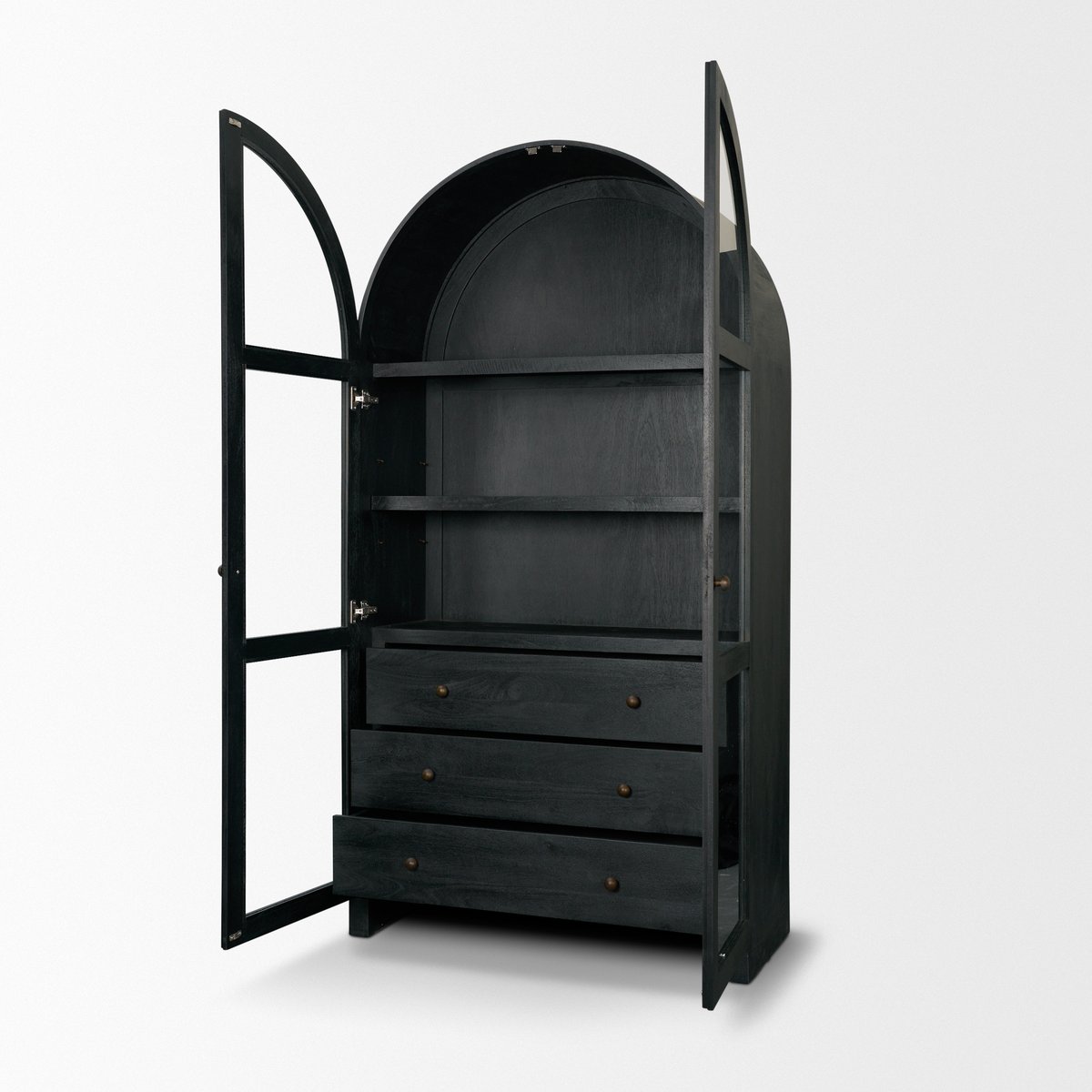 Mercana Suri Glass Doors Arched Bookcase