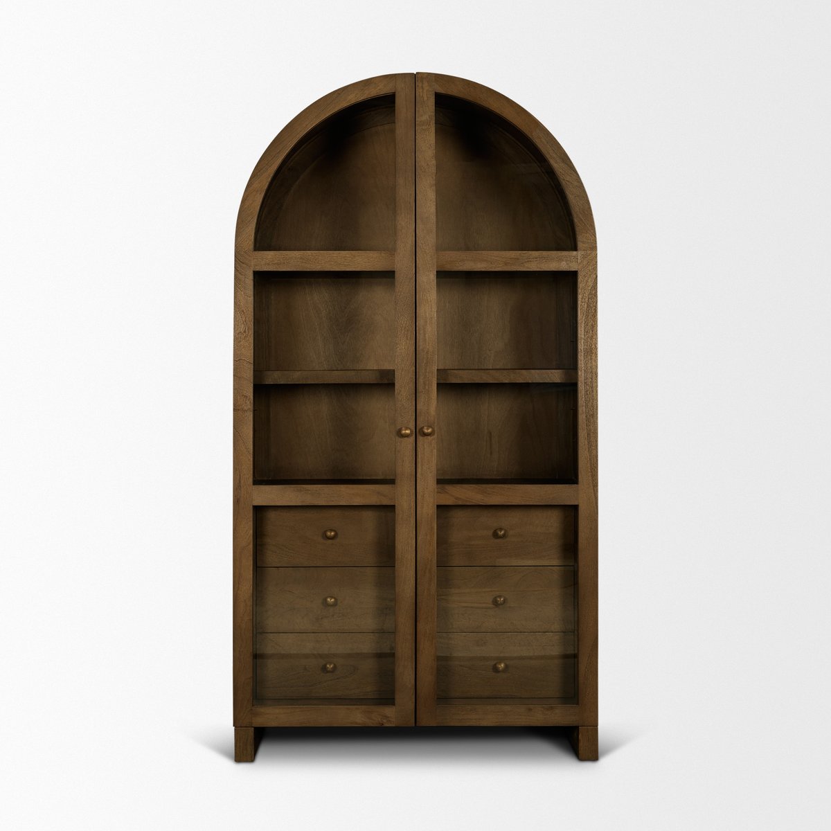 Mercana Suri Glass Doors Arched Bookcase