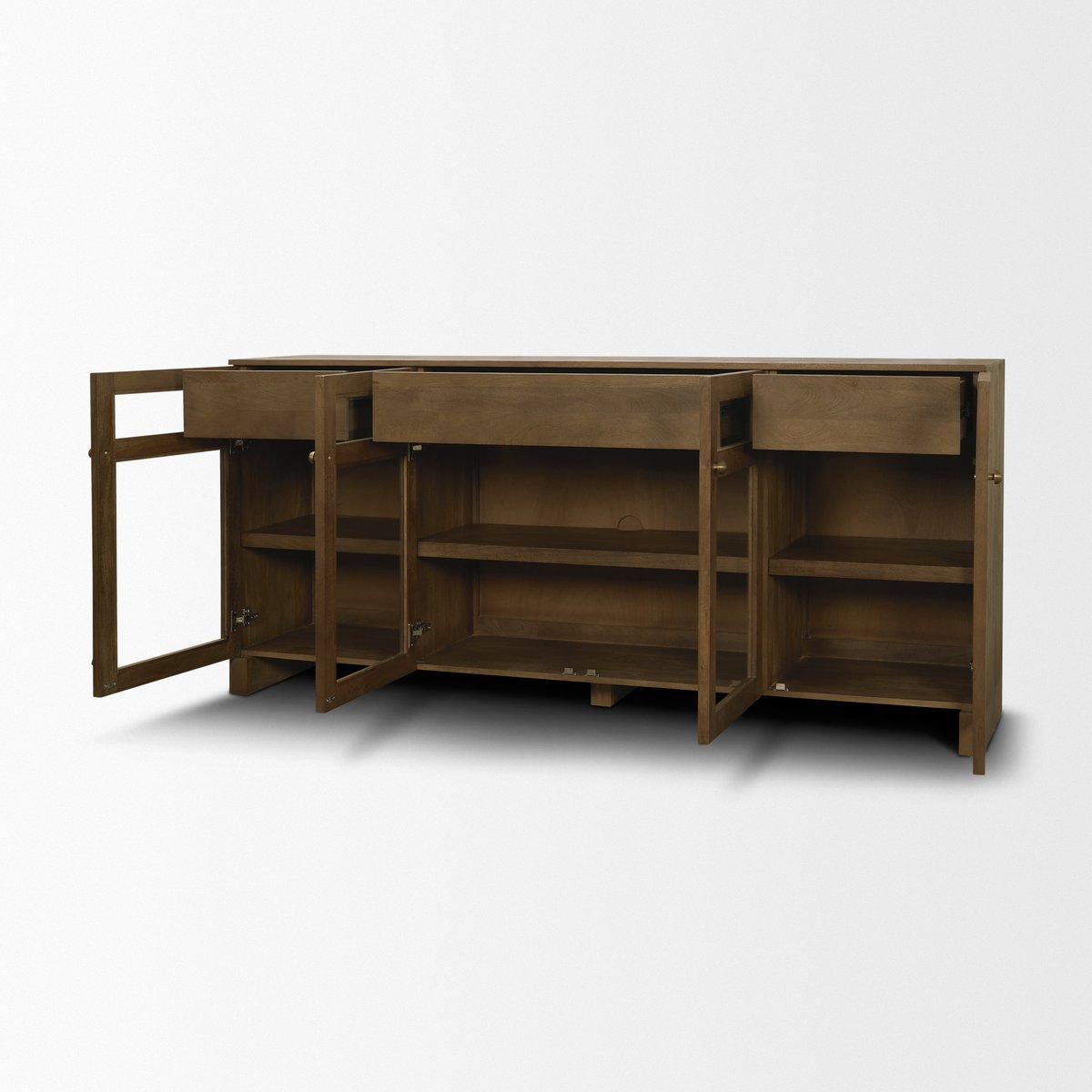Mercana Suri Three Drawers Wood Sideboard