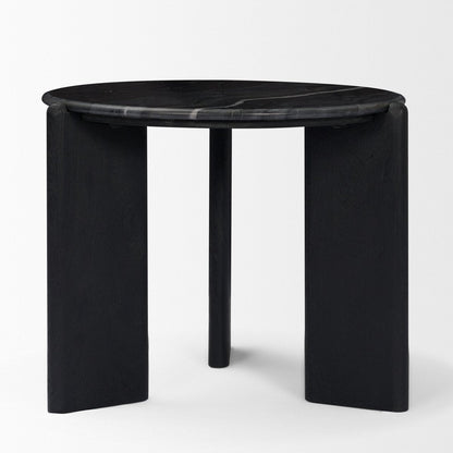 Mercana Rumer Marble Top Round Side Table