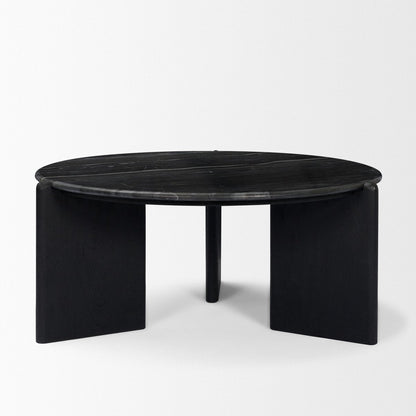 Mercana Rumer Marble Top Round Coffee Table