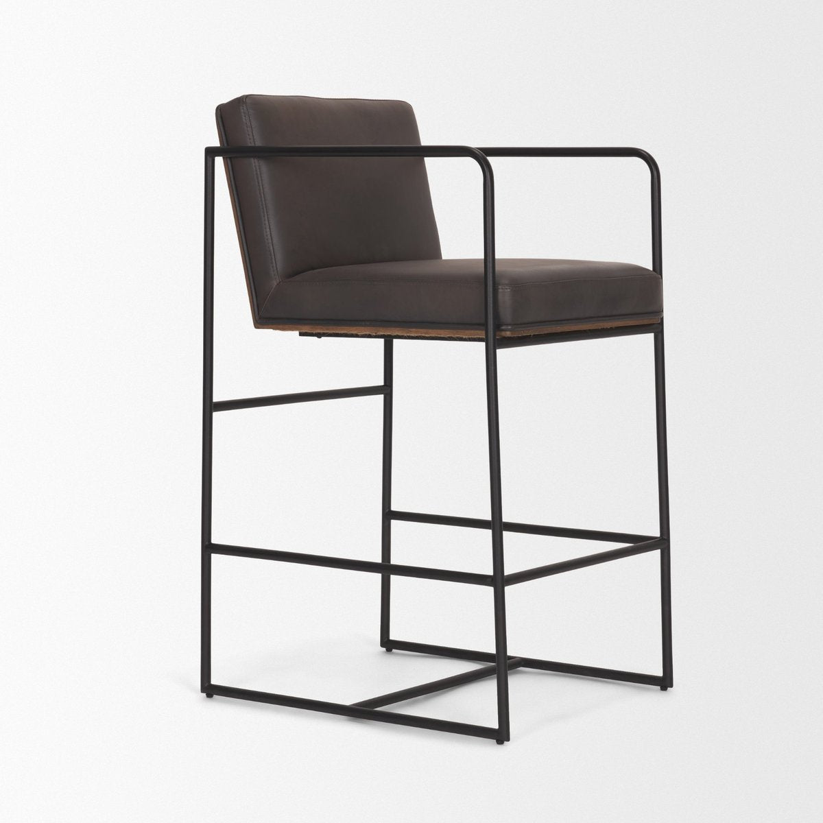 Mercana Stamford Leather Seat Counter Stool 2PC
