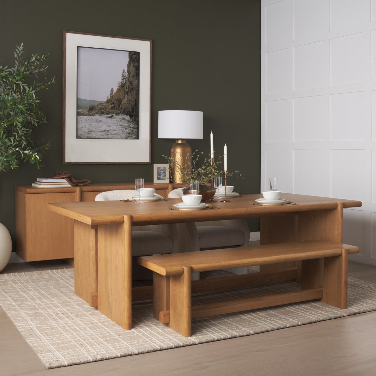 Mercana Rowan Four Doors Wood Sideboard