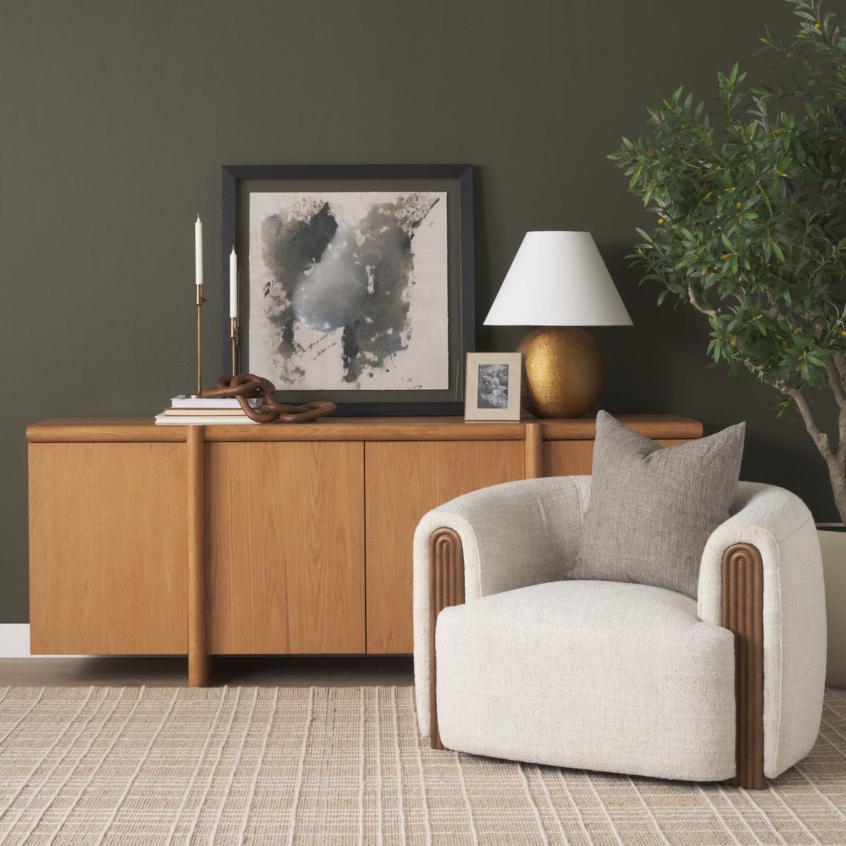Mercana Rowan Four Doors Wood Sideboard