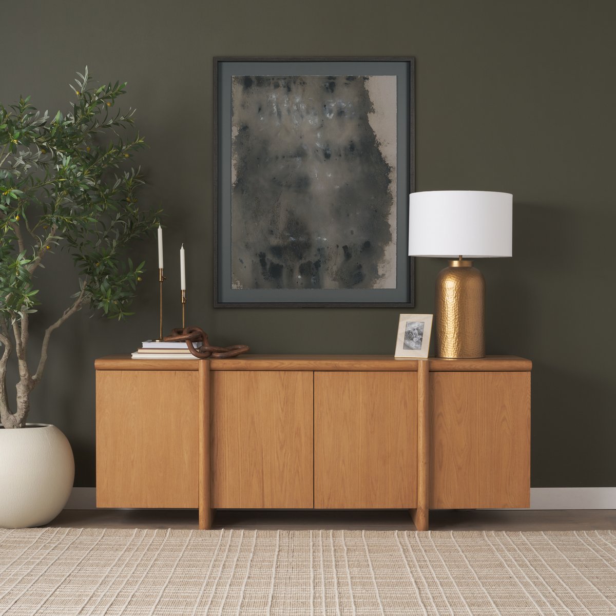 Mercana Rowan Four Doors Wood Sideboard