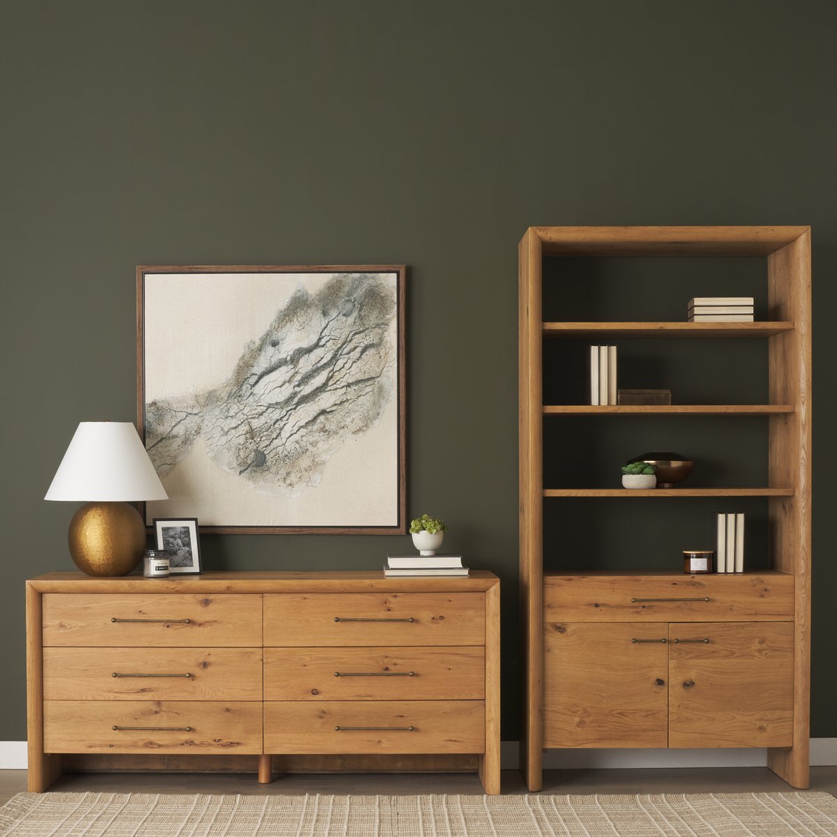 Mercana Belford Two Doors Wooden Shelving Unit