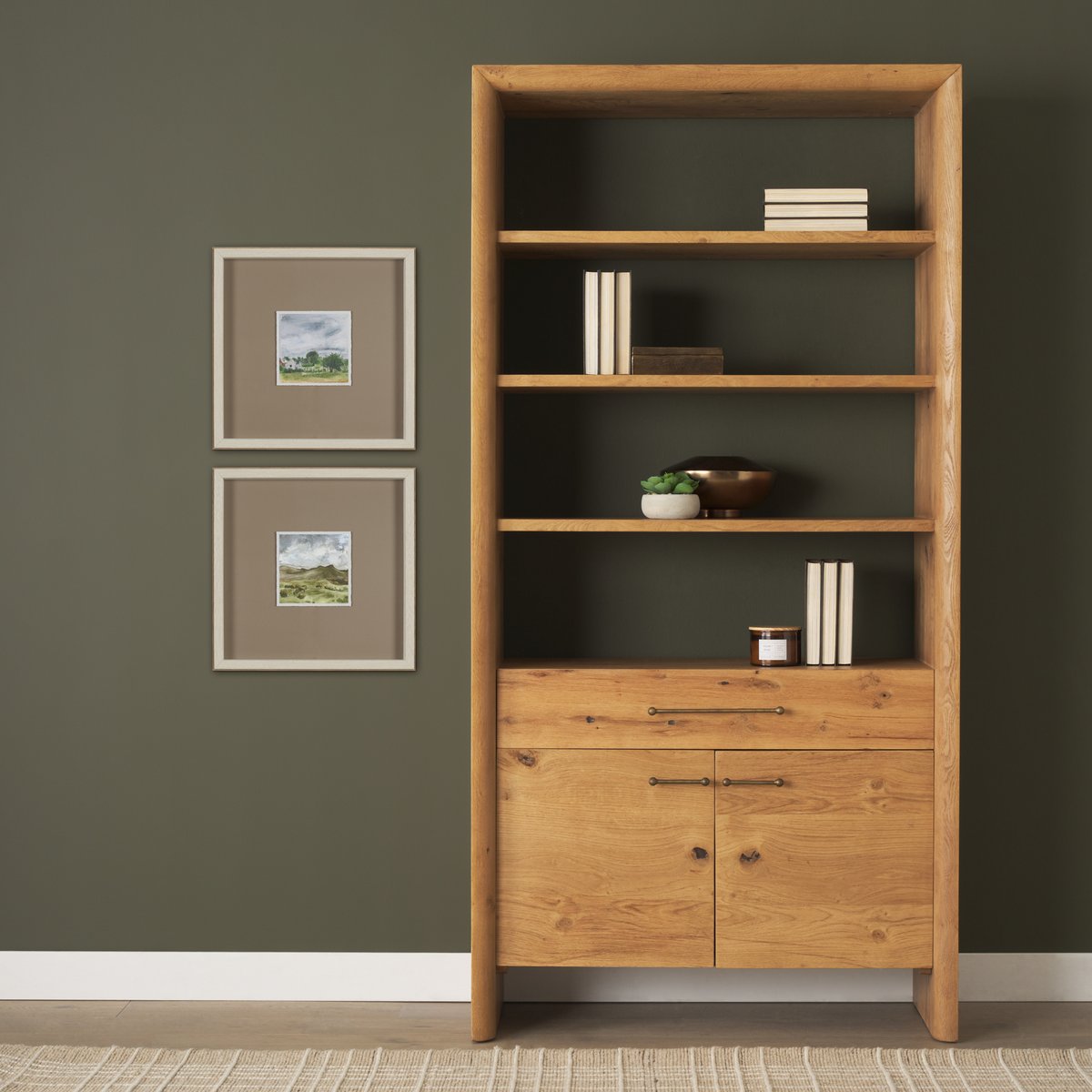 Mercana Belford Two Doors Wooden Shelving Unit