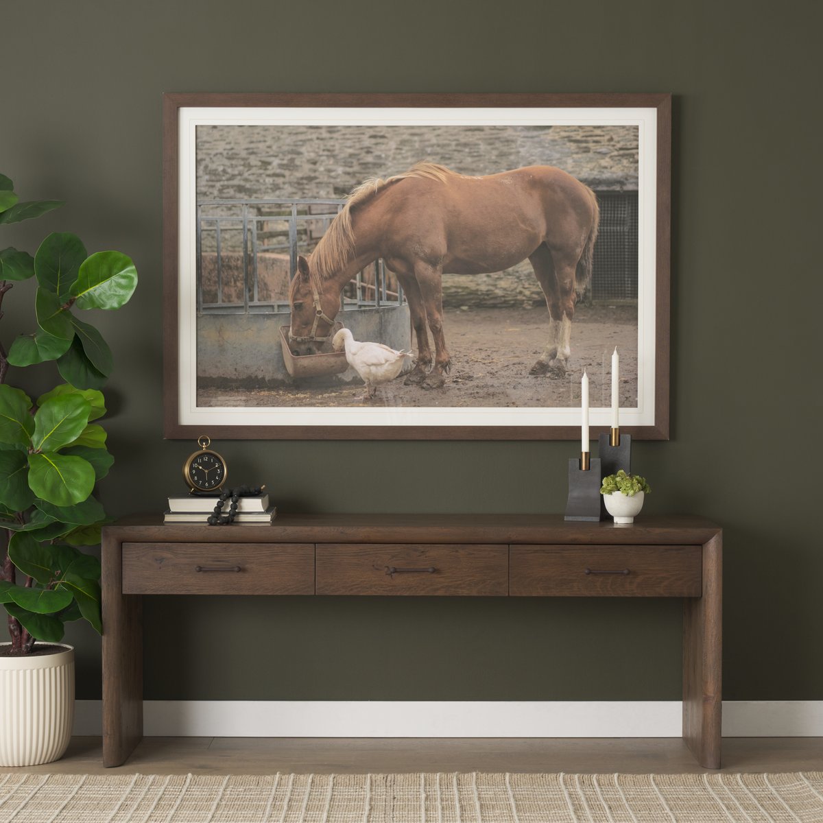 Mercana Belford Three Drawers Wooden Console Table