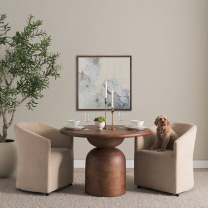 Mercana Atlas 42" Dia Pedestal Base Wooden Dining Table