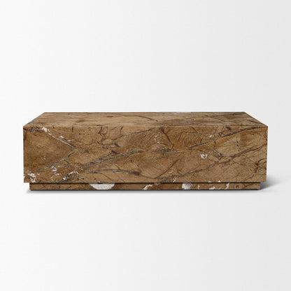 Mercana Matteo Solid Marble Rectangular Coffee Table