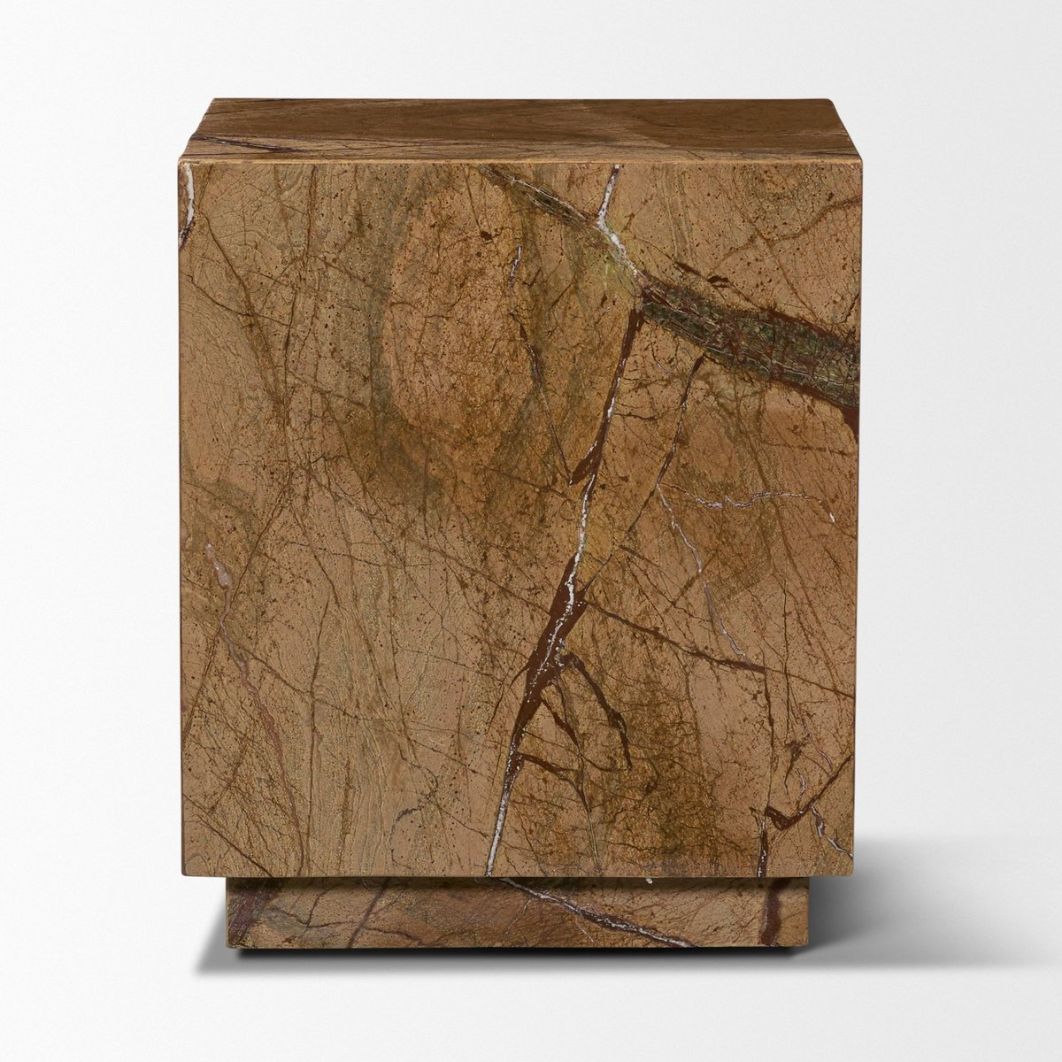 Mercana Matteo Solid Marble Square Side Table