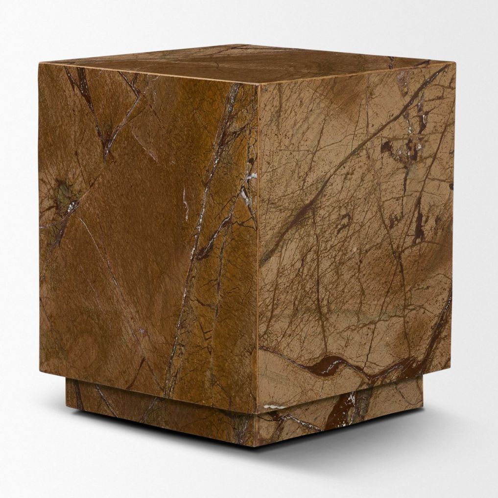 Mercana Matteo Solid Marble Square Side Table