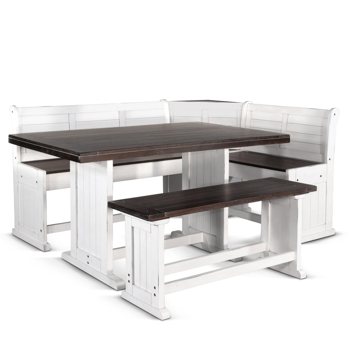 Carriage House Wooden Breakfast Nook Set 4PC