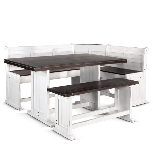 Carriage House Wooden Breakfast Nook Set 4PC