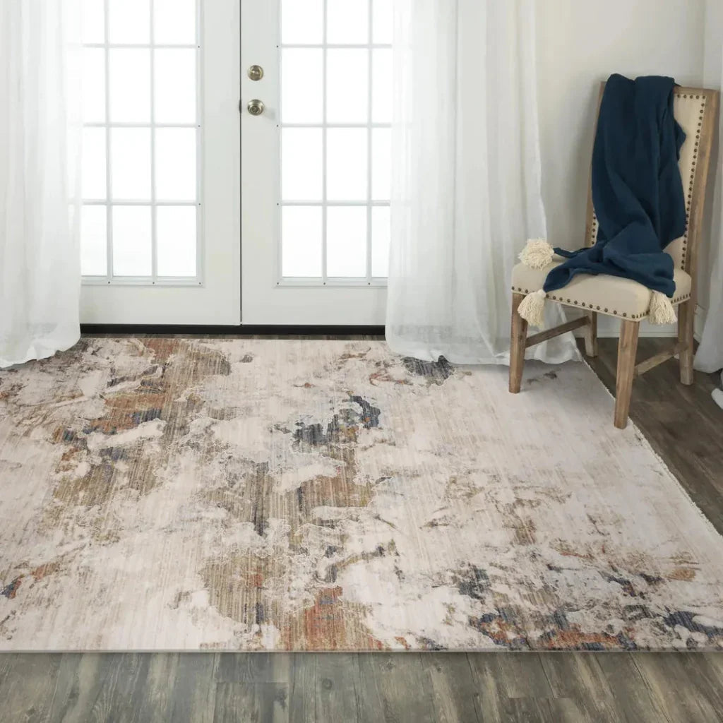 Cyke Abstract Natural Area Rugs For Living Room -- natural