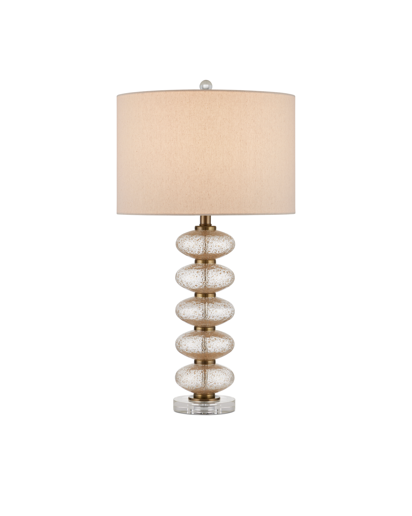 Zebulon Glass and Metal Gold Table Lamp