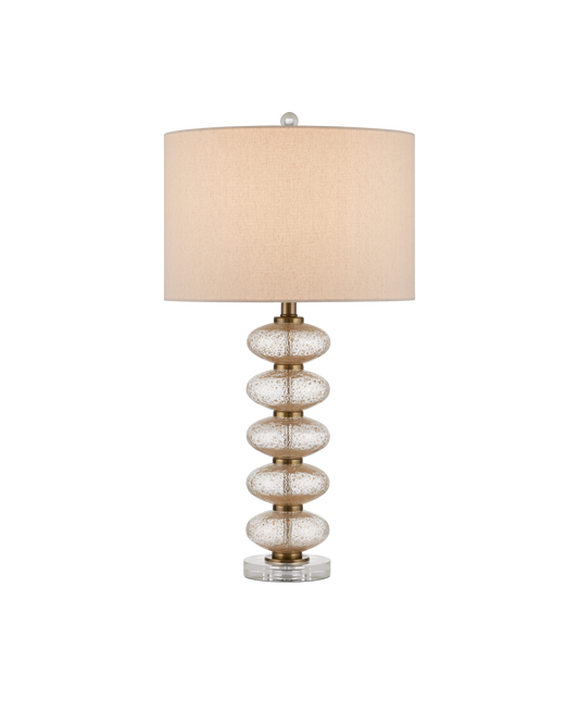 Zebulon Glass and Metal Gold Table Lamp